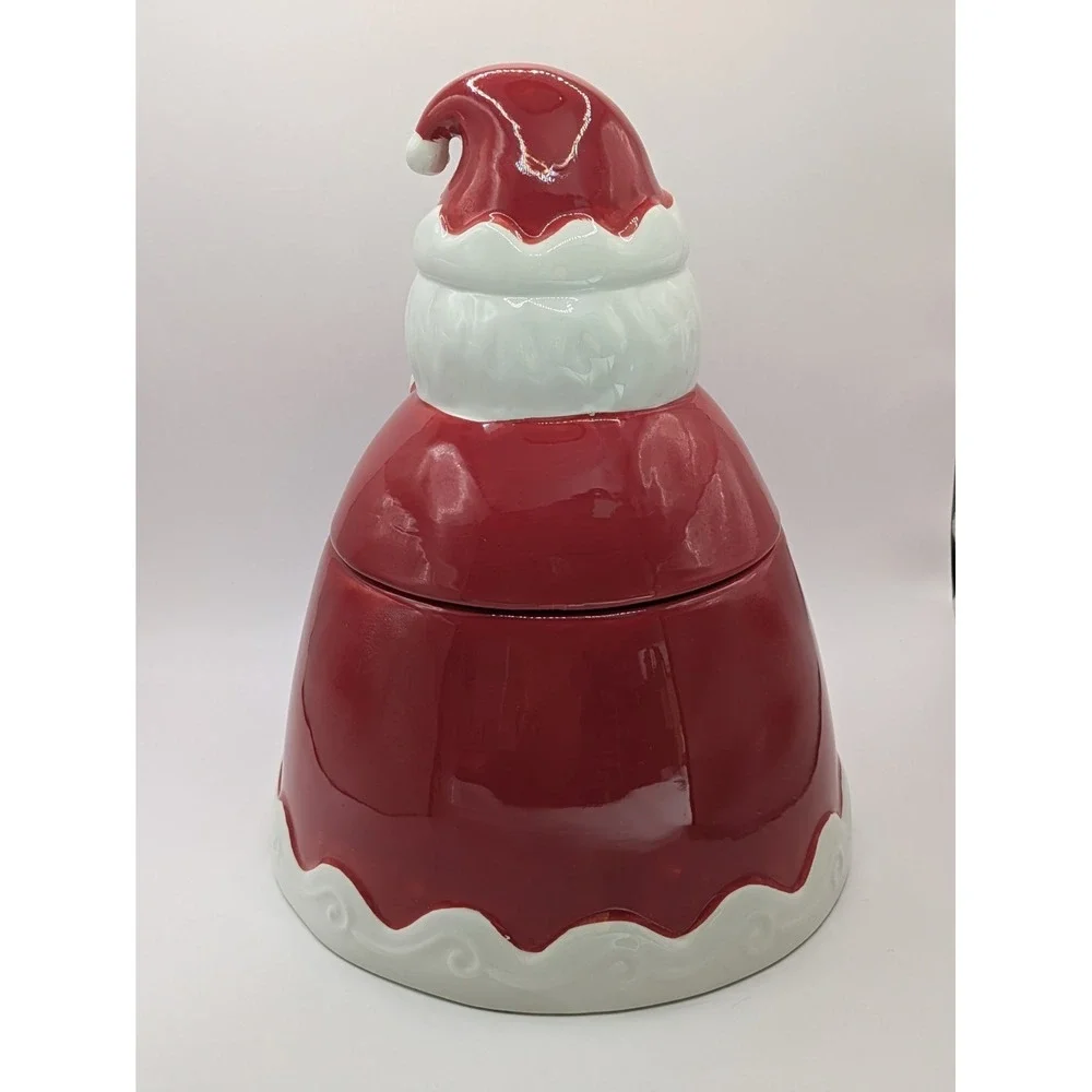 Johanna Parker Carnival Cottage SANTA CLAUS Cookie Jar.